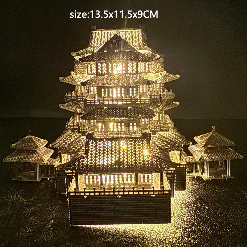 ❈ 🇾 ❈ ❈ ❈ ❈ ❥ ❈ 🍒 🍒 ❈ ❈ ❈ 3D ❈ ❈ ❈ 🍒 DIY 🍎 Tengwang Pavilion Đồ trang trí mô hình lắp ráp Câu đố kim loại 3