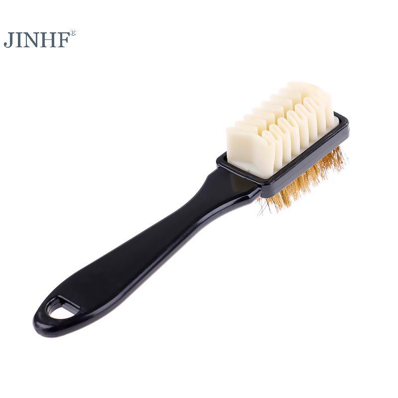 Bàn chải làm sạch 2 mặt JINHF Tẩy cao su Phù hợp cho giày da lộn Boot Cleaner HOT