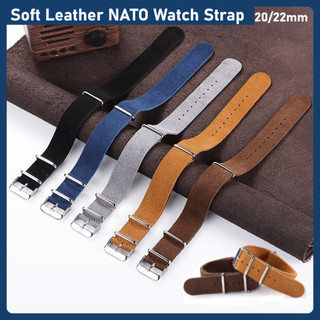 Cao Cấp Da Lộn Da Bò NATO Dây Đeo Đồng Hồ 20 Mm 22 Mm Zulu Da Thật Chính Hãng Đồng Hồ Vòng Tay Dây Đồng Hồ Cho SEIKO Diver Dành Cho Nữ Thạch Anh Cơ Cổ Tay Đồng Hồ