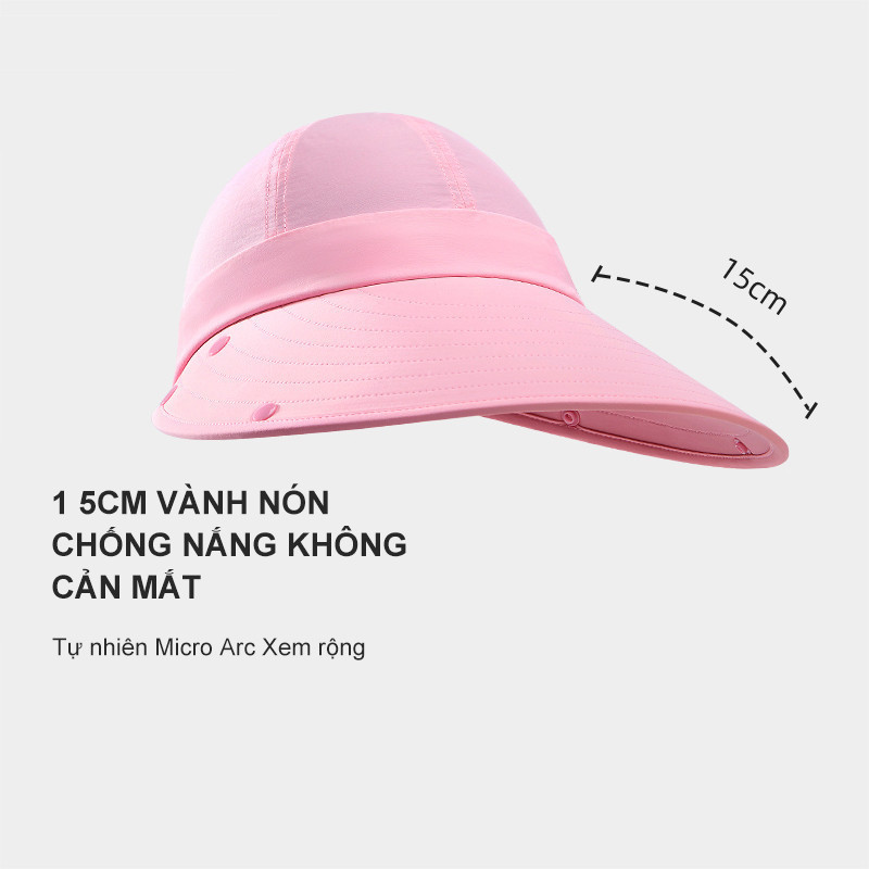 Camel CROWN Chống Nắng Toàn Diện, Mũ Chống Nắng Nữ, Mũ Xô Có Thể Tháo Rời, Bảo Vệ Toàn Diện