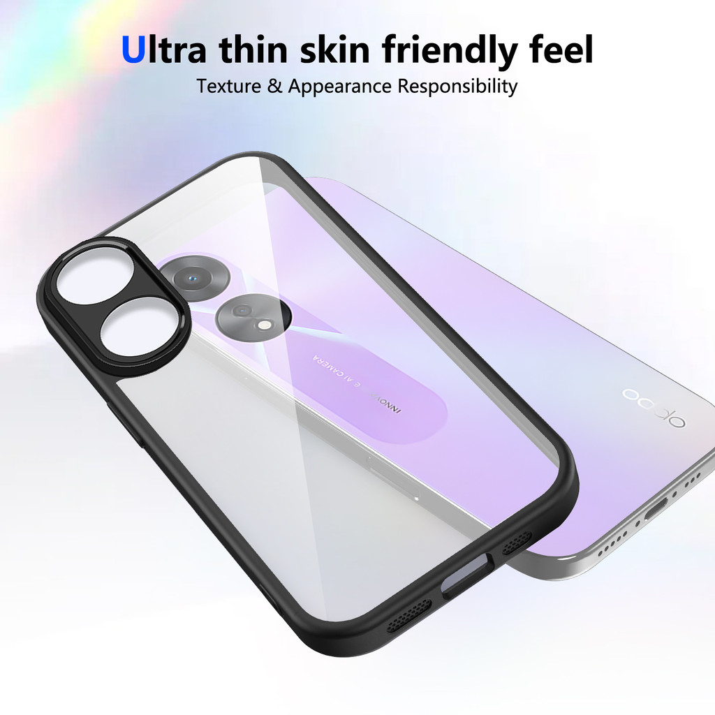 Ốp lưng OPPO A38 Vỏ trong suốt mờ thời trang cho Ốp điện thoại OPPO A38