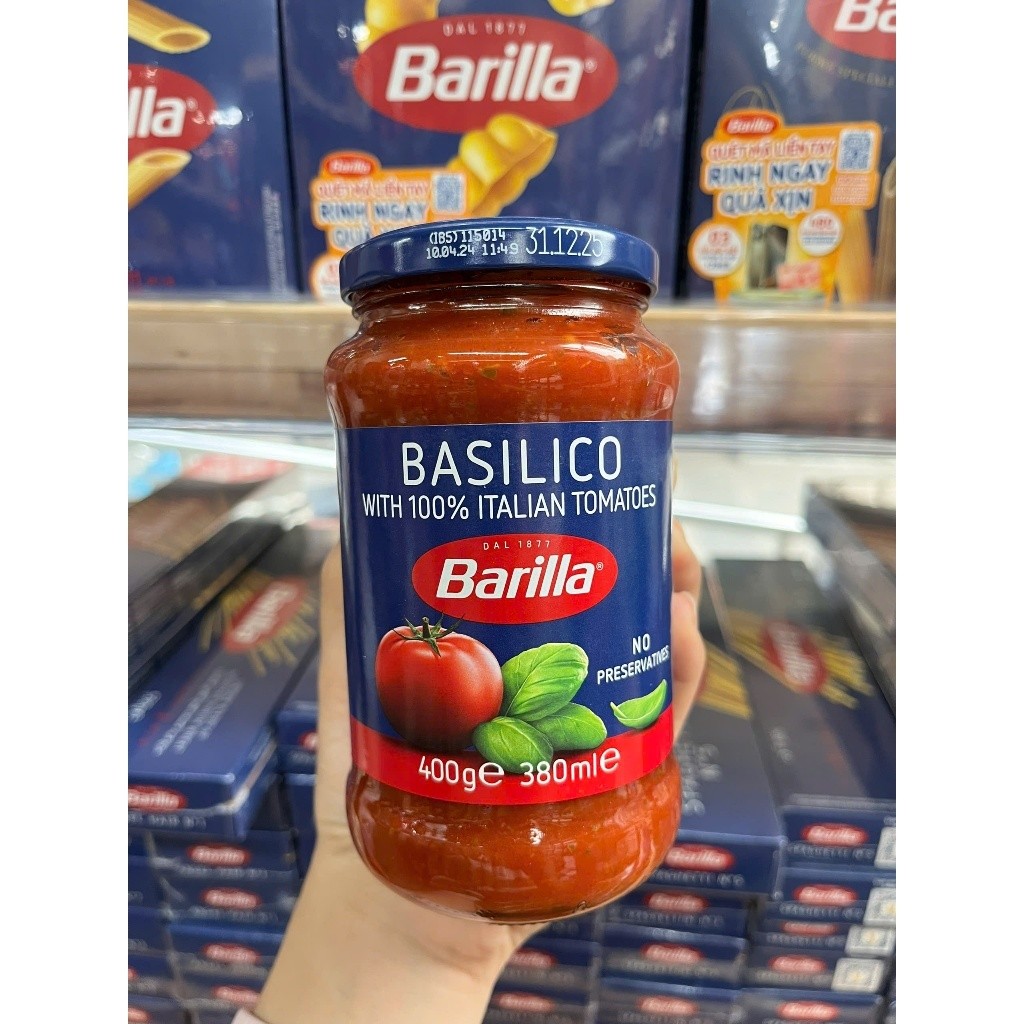 Sốt Lá Thơm Basilico Barilla 400g, Xốt Mỳ ý Spaghetti