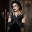 THEGIRL8B Găng Tay Móng Tay Dài, Găng Tay Phù Thủy Halloween Gothic Polyester, Màu Đen Đáng Sợ Co Giãn Đen Co Giãn Có Thể Tháo Rời Móng Vuốt Móng Tay Găng Tay Ngôi Nhà Ma Ám