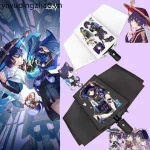Yuanshen Trò Chơi Hàng Hóa Sanbing Wanderer Vinyl Sunny Umbrella Sinh Viên Hai Chiều Trẻ Em Tự Động Gấp Che Nắng