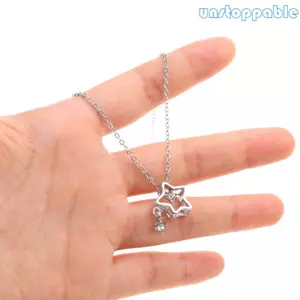 Unstop * Mặt dây chuyền ngôi sao Vòng cổ ngôi sao lủng lẳng rỗng Trang sức ngôi sao Chất liệu hợp kim