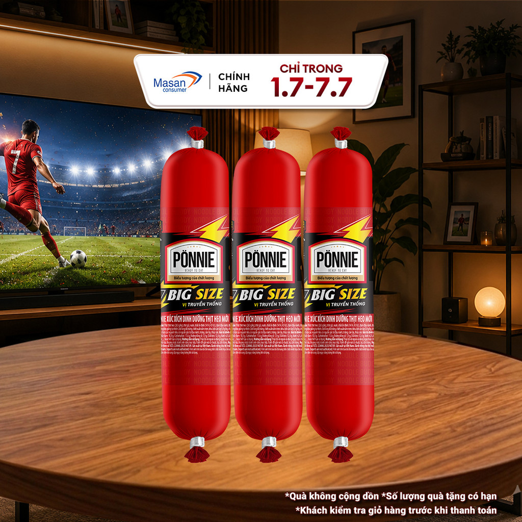 [Chọn loại] Xúc xích Tiệt trùng Ponnie vị heo cây x 120g