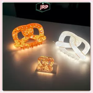 JRP Croissant Prezel Vuốt Tóc Mô Phỏng Thực Phẩm Acrylic Kẹp Tóc Phụ Kiện Tóc Cho Nữ Bé Gái Quà Tặng JRP