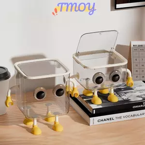 TMOY Dễ Thương Trong Suốt Để Bàn Thùng Rác Nhỏ Văn Phòng Có Giá Trị Cao Bao Bọc Bảo Quản Giỏ Giấy Rác Bàn Học Sinh Ký Túc Xá Thùng Chứa Đồ TMOY