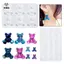 DIY Pha Lê Nhựa Dính Khuôn Gấu Bông Tai Thổ Cẩm Kẹp Tóc Gấu Khuôn Silicon Cho DIY Nhựa Thủ Công Mặt Dây Làm Đồ Trang Sức [Mina]