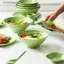VFZ Chống Phá Vỡ Melamine Mì Bát Hoa Thiện Bát Lớn Súp Nhựa Thực Phẩm Bộ Đồ Ăn Giả Sứ Xanh 7 / 8 / 9 Inch OTE