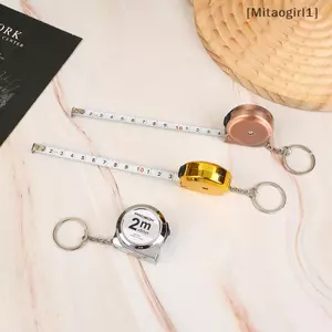 Móc khóa đo băng thép 2M cầm tay Mini Thước nhỏ để sử dụng trong gia đình [Vn]