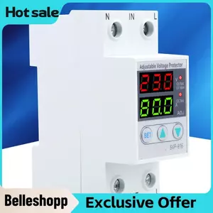 Belleshopp Thiết lập lại độ trễ của bộ bảo vệ điện áp trên và dưới 100‑130VAC có thể điều chỉnh với chức năng truy vấn lỗi của nhà máy