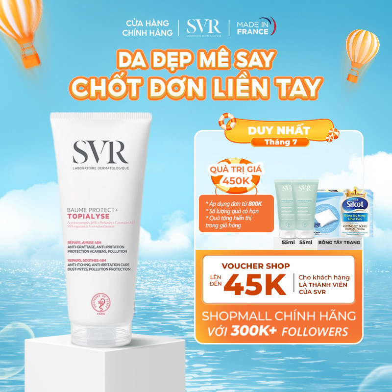 Kem dưỡng da cấp ẩm toàn thân SVR Topialyse Baume Protect+ 200ml