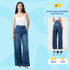 Quần Jeans Nữ Yody Dáng Wide Leg Cạp Cao Ống Rộng TRA WCJE26A006