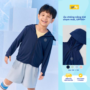 Áo khoác chống nắng kid YODY basic bảo vệ da bé cản tia UV, nhẹ mát, thoải mái KCSJ26A002