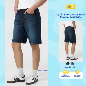 Quần Short Jeans Nam YODY dáng Regular Mài Xước Năng Động, Dễ Phối Đồ TRA-MCJS25S007