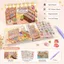 Nhãn dán cảnh cửa hàng FEDAOG, Nhãn dán phong cảnh thiết kế Kawaii xoắn ốc, Họa tiết hoạt hình có thể định vị lại sáng tạo Nhãn dán cắt sẵn Nhãn dán cảnh thu nhỏ Đồ dùng nhật ký