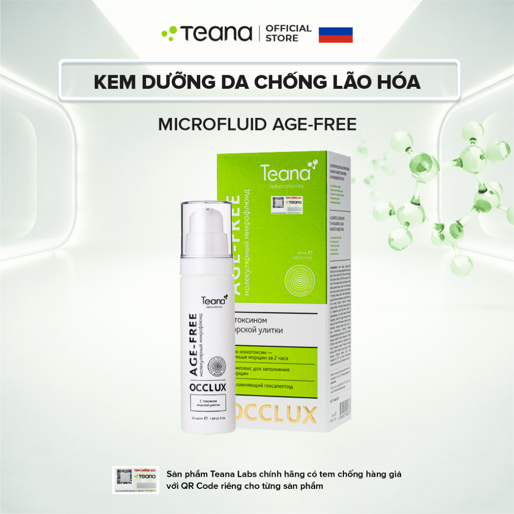 Kem dưỡng  Teana Occlux  Molecular Microfluid Age-Free chống lão hóa 50ml