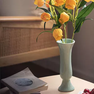 Bình gốm cao cấp với đá Crackle Glaze hiện đại Phong cách Trung Quốc nhẹ nhàng sang trọng Sắp xếp hoa cho phòng khách Trang trí phòng ngủ