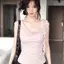 Áo thun ngắn tay hình nấm hồng mùa hè Hot Girl Slim-Fit Slimer Look Niche Gentle Sweet Short All-Match Top Women