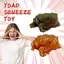 Đồ chơi ép ếch QEARY, kết cấu dính Chất liệu TPR mềm cóc Ếch Squishy Đồ chơi, Đồ chơi xảo quyệt Màu xanh lá cây vàng Mô phỏng động vật Fidget Đồ chơi tiệc sinh nhật
