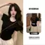 Áo thun ngắn tay ngắn tay cay ngọt ngào mùa hè Niche Thiết kế độc đáo Slim-fit Slimm
