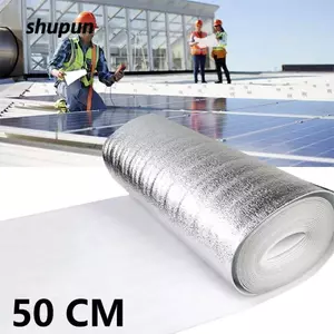 Phim cách nhiệt tường SHUPUN, Phim phản quang tản nhiệt bằng nhôm chống nắng, Bông cách nhiệt chống thấm nước dày 5m / 10m bền bỉ cho tường cách nhiệt