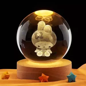 Sáng Tạo Dạ Quang Pha Lê Bóng Bên Trong Khắc Đèn Ngủ Để Bàn Trang Trí Phòng Ngủ Bạn Gái Quà Tặng Sinh Nhật Dạ Quang Đồ Chơi Nhỏ 26.3.22