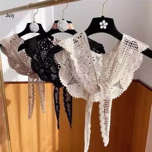 JULYHOT Ren Dệt Kim Móc Rỗng Cổ Giả Nữ Khăn Choàng Trang Trí Cổ Giả Nữ Quần Áo Phụ Kiện Có Thể Tháo Rời Cổ Massivedeals