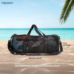 Túi lặn lưới bigapple, Túi du lịch lưới cực lớn dành cho thiết bị lặn và lặn biển - Mặt nạ giữ túi khô, vây, ngáy RDG