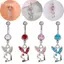 HFSHY Bướm Pha Lê Tòn Bụng Nút Nhẫn Thép Không Gỉ Xuyên Cho Nữ Độc Đáo Rốn Trang Sức Bãi Biển Đảng Phụ Kiện VN