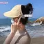 HFSHY Qui Mũ Khô Mùa Hè Rỗng Mũ Nữ Nâng Cấp Có Thể Treo Mặt nạ Ngoài Trời Tấm Che Mỏng Qui Khô Mũ VN