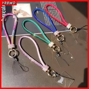 Dây chống thất lạc pha lê YRBWD, Dây buộc điện thoại kim cương giả sáng Bling Bling, Móc khóa lấp lánh Dây đeo cổ tay Phụ kiện điện thoại
