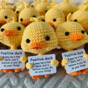 EDIWANY Móc Cá Mập, Vịt Tích Cực Đan Sợi Len Búp Bê, Dễ Thương Handmade Rau Quả Búp Bê Trang Trí Nhà Sang Trọng Trang Trí