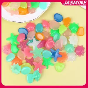 JASMINE 100 Cái / Pa Đá Dạ Quang Biển Đá Nhiều Màu Sắc Mô Phỏng Vỏ Sao Biển Bể Cá Sỏi Vườn Cổ Tích Sân Đồ Trang Trí JASMINE