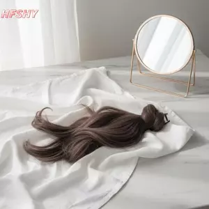 HFSHY Kẹp tổng hợp thẳng dài 12 Inch trong phần mở rộng tóc đuôi ngựa Không rụng tóc tự nhiên cho nữ Khách cưới VN