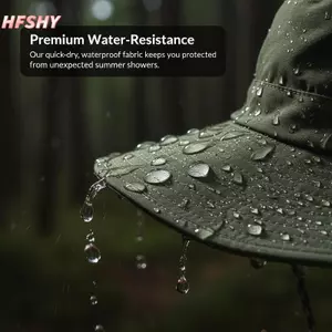 HFSHY Mùa Hè Chống Nắng Chống Thấm Nước Mũ Ngư Dân Buet Cắm Trại Đi Bộ Đường Dài Leo Núi Mũ Có Thể Gập Lại Túi Bảo Quản VN