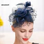 MIC _ Hạt Trang Trí Chấm In Kim Loại Kẹp Fascinator Mũ Lưới Hoa Lông Vũ Trang Trí Đảng Mũ Phụ Kiện Tóc