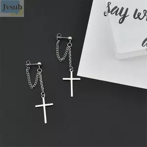 Bông tai xích chéo JVSUB Tối đẹp trai Đường phố Không xỏ lỗ