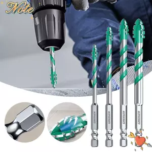 NOTE1 Mũi khoan lệch tâm, Mũi khoan gạch răng cưa đầu xiên, Bộ mũi khoan bê tông có độ cứng cao bốn lớp chất lượng cao Bộ dụng cụ khoan
