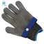 Blue Safety Cut Proof Chống đâm thủng Lưới thép không gỉ Găng tay đồ tể hiệu suất cao Cấp 5 Kích thước bảo vệ S