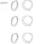 HFSHY 2 Cái / cặp Kim Loại Chịu Mòn Tối Giản Pha Lê Zirconia Vòng Bông Tai Vàng Màu Bạc Huggie Sụn Bông Tai Xuyên Trang Sức VN
