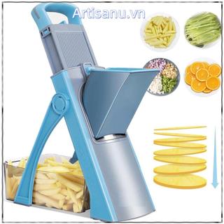 Máy thái rau củ ARTISANU, Máy cắt thực phẩm có thể gập lại an toàn, Phụ kiện nhà bếp Máy xay đa năng có thể điều chỉnh Rau củ quả chiên trái cây
