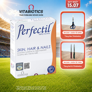 Thực Phẩm bảo Vệ Sức Khỏe PERFECTIL Hỗ Trợ Làm Đẹp Da, Bổ Sung Biotin Và Vitamin Ngừa Oxy Hóa Hộp 30 Viên Vitabiotics