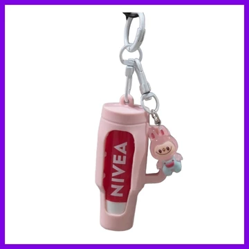 [nivea] Ốp Silicon Son Dưỡng Môi Có Móc Khóa, Hồng, 1 Cái / Vỏ Son Dưỡng Môi Hàn Quốc / Móc Khóa Silicon Của Omelet