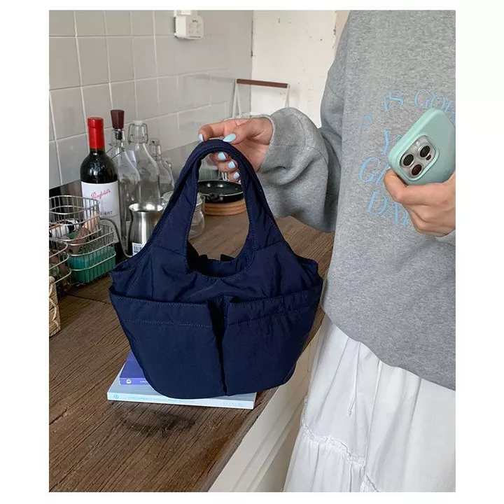 Túi tote Túi xách Túi mua sắm Túi xách công nhân văn phòng Tay cầm bằng vải Nylon thông thường Túi xách phong cách Nhật Bản Túi tote cầm tay Túi xách mẹ nhiều l – 7