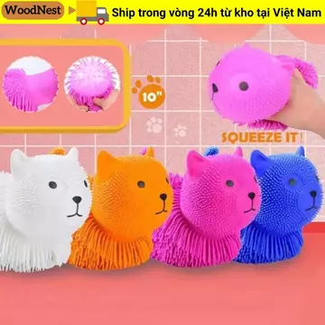 Đồ chơi giảm căng thẳng WOODNEST, Đồ chơi giác quan dễ thương cho chó, Đồ chơi giải nén bằng nhựa PVC cho chó
