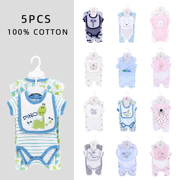 Bộ đồ sơ sinh Quần áo liền quần Cotton nguyên chất Quần áo trẻ em áo trẻ em áo trẻ em áo em