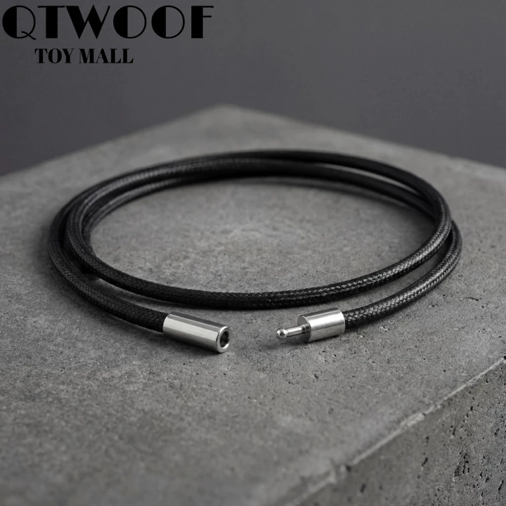 Vòng cổ dây da QTWOOF, Mặt dây chuyền DIY Vòng cổ dây bện màu đen, Cổ điển có khóa 45cm Dây chuyền dây chống nước Dây chuyền dây chuyền nam nữ