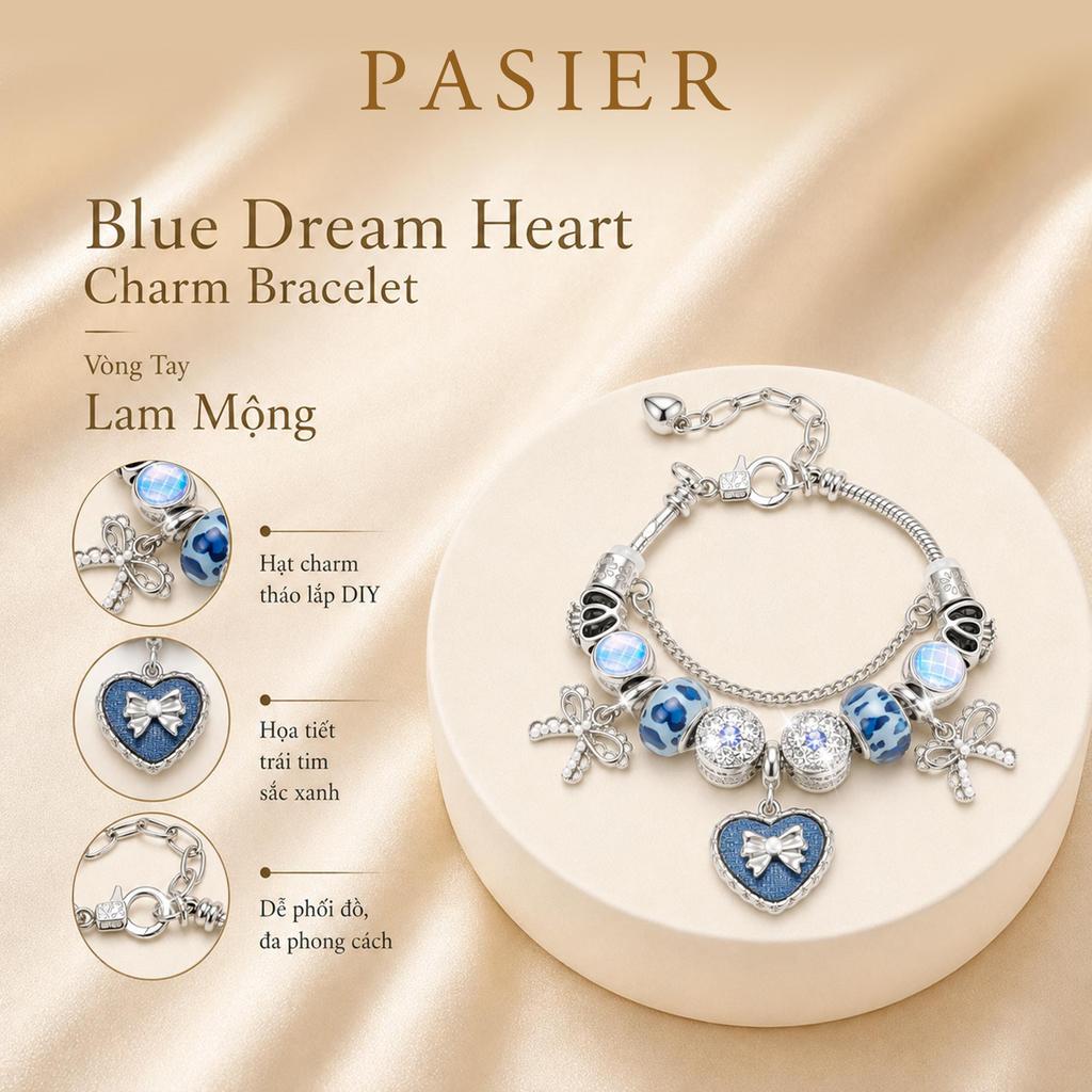 Vòng tay quyến rũ hình trái tim phong cách Hàn Quốc PAIER dành cho nữ, dễ điều chỉnh, thích hợp cho công việc, hẹn hò và tiệc tùng, đi kèm hộp đẹp.